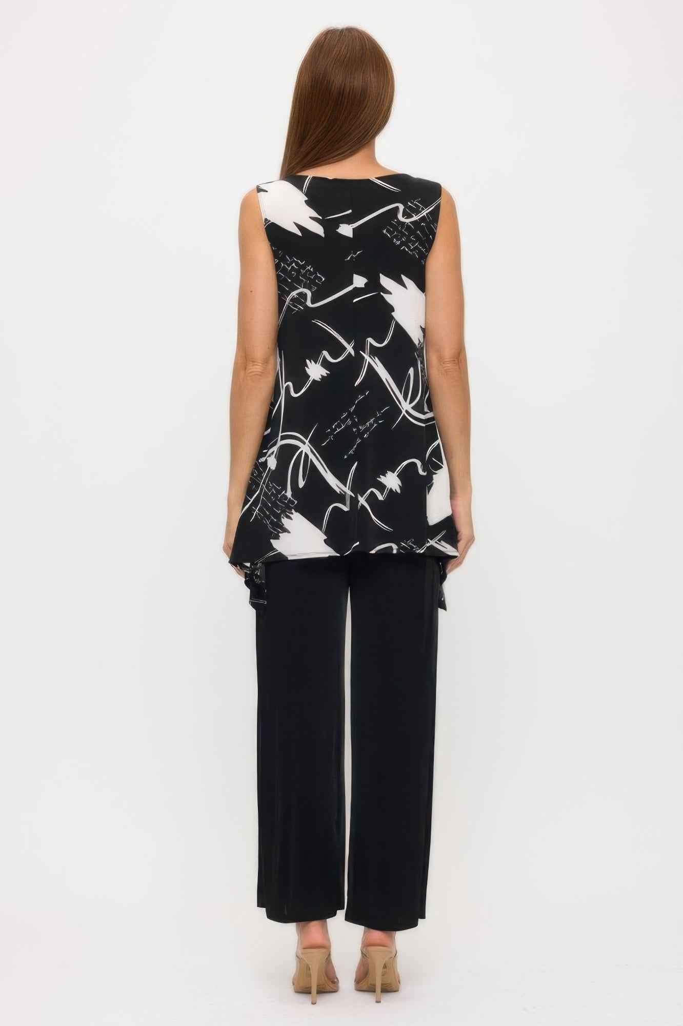 Plussize Bns Boat Neck Shark Bite Tank Tunic