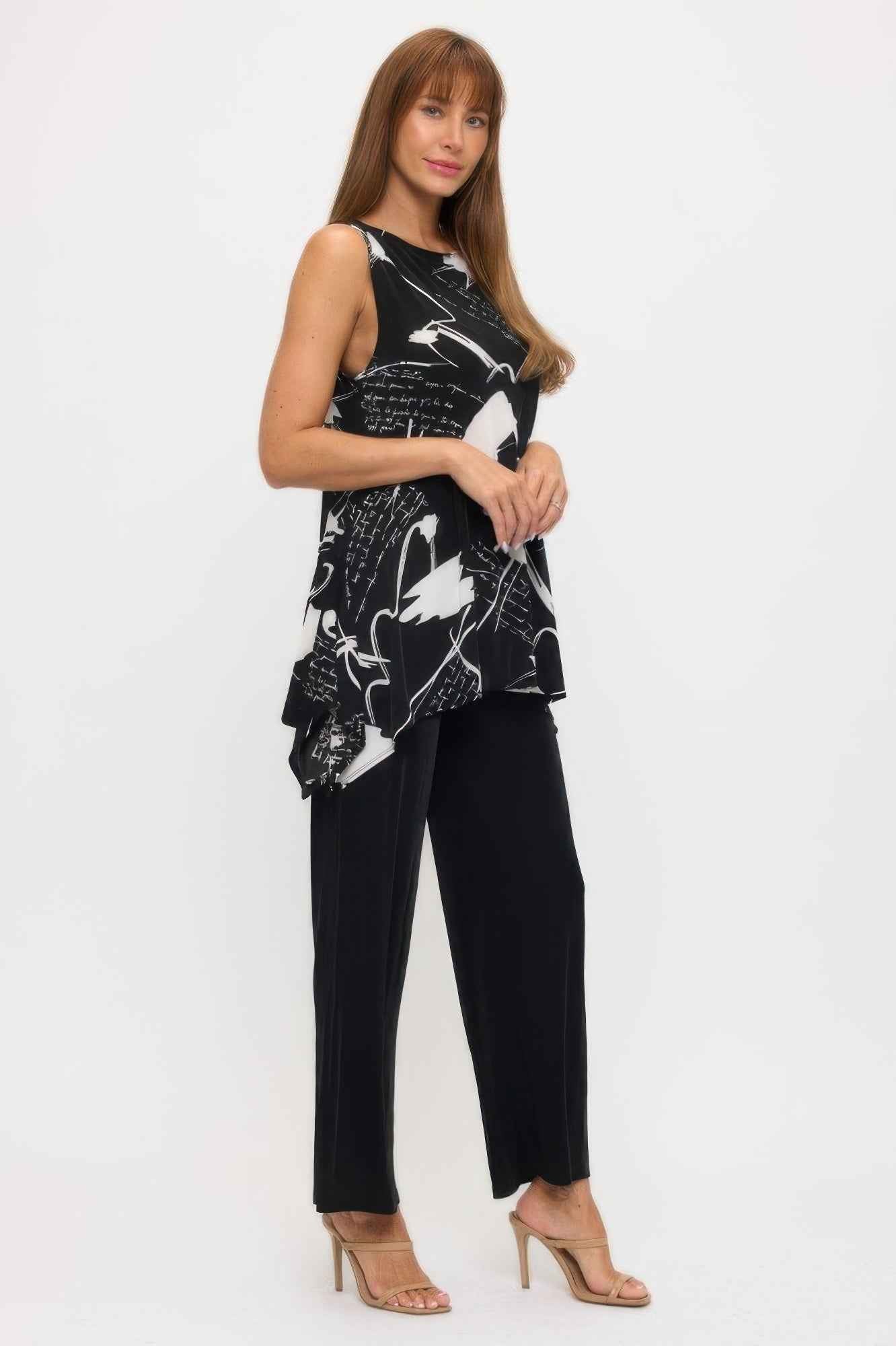 Plussize Bns Boat Neck Shark Bite Tank Tunic