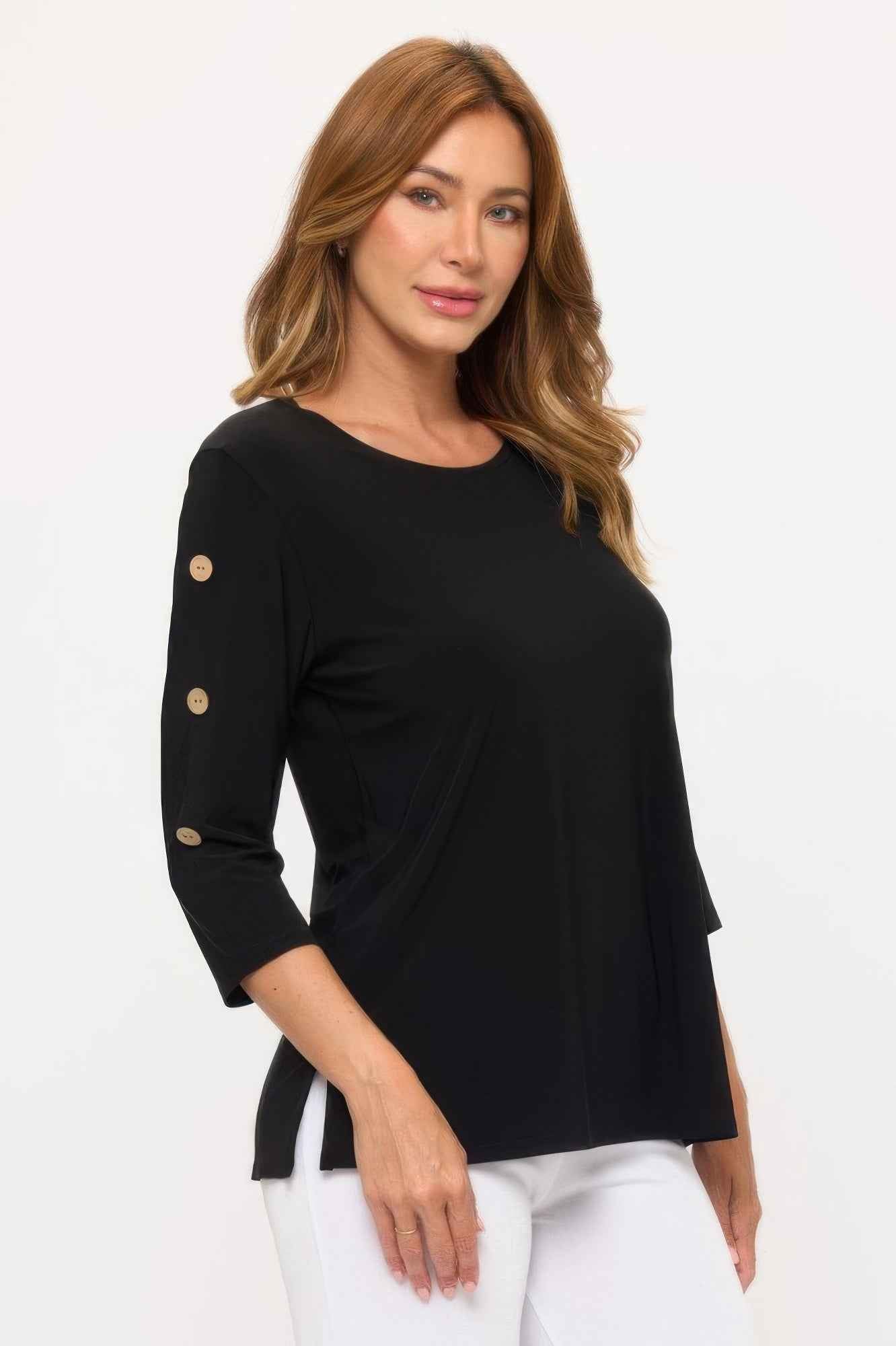 Hit Side Button Sleeve Top