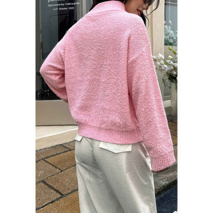 Soft Knit Roll Neck Long Sleeves Sweater