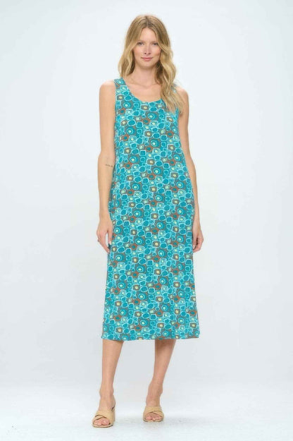 Plus Size Print Tank Maxi Dress