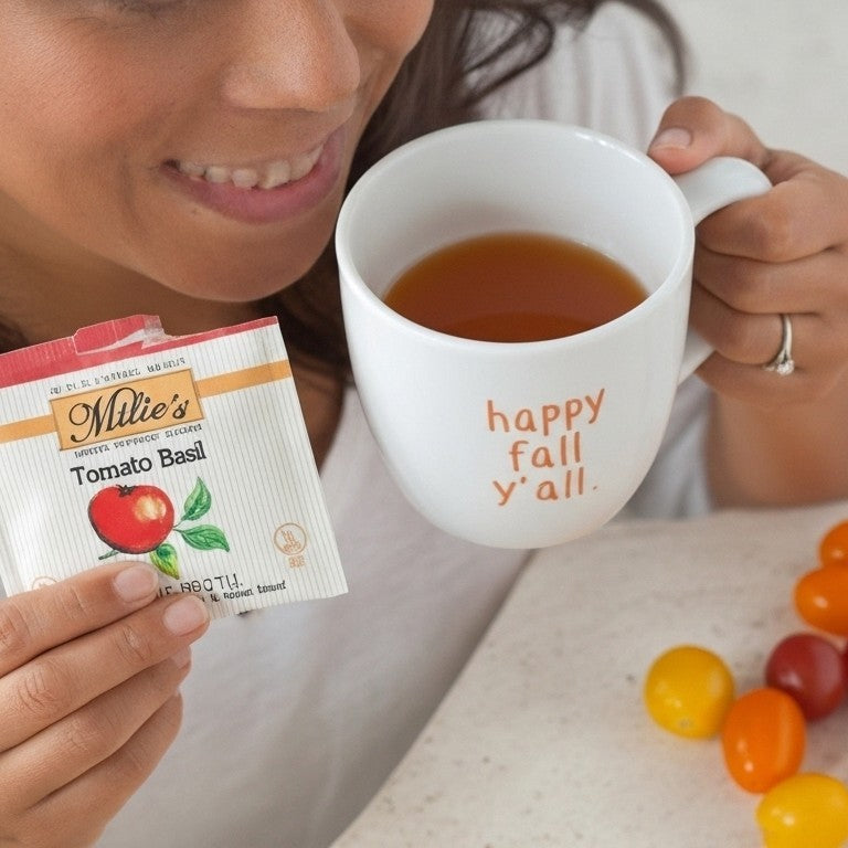 Millie's Tomato Basil Sipping Broth Value Case -6 Box C A S E - 12 Count (72 Servings)