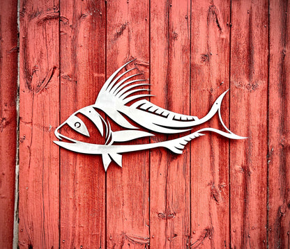 Steel Roosterfish Wall Art