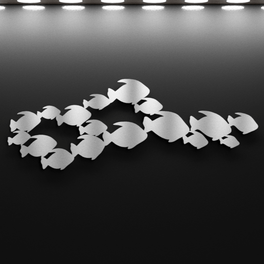 Steel School of Fish - Wall Art